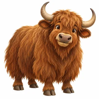 Yak illustration for letter Y and its beginning sound