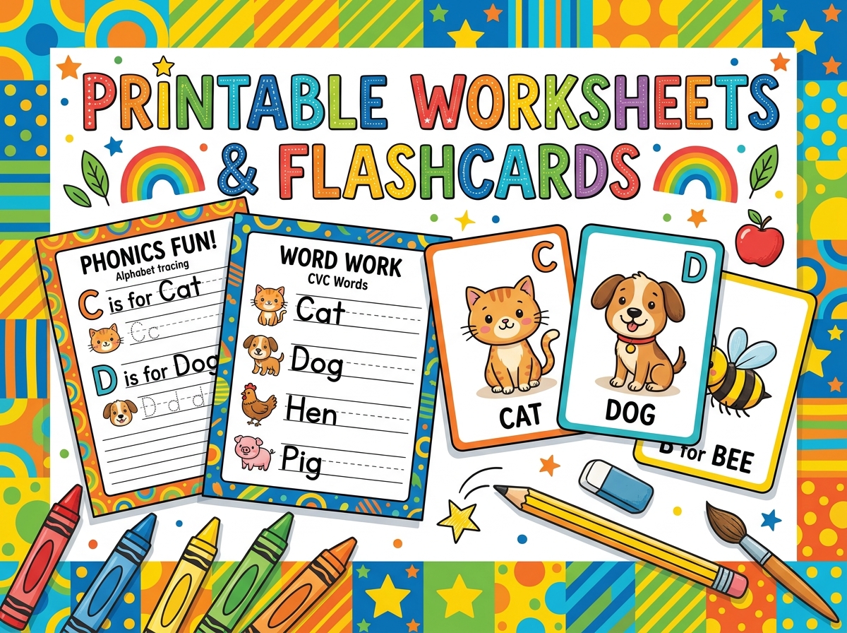 Printable Worksheets & Flashcards