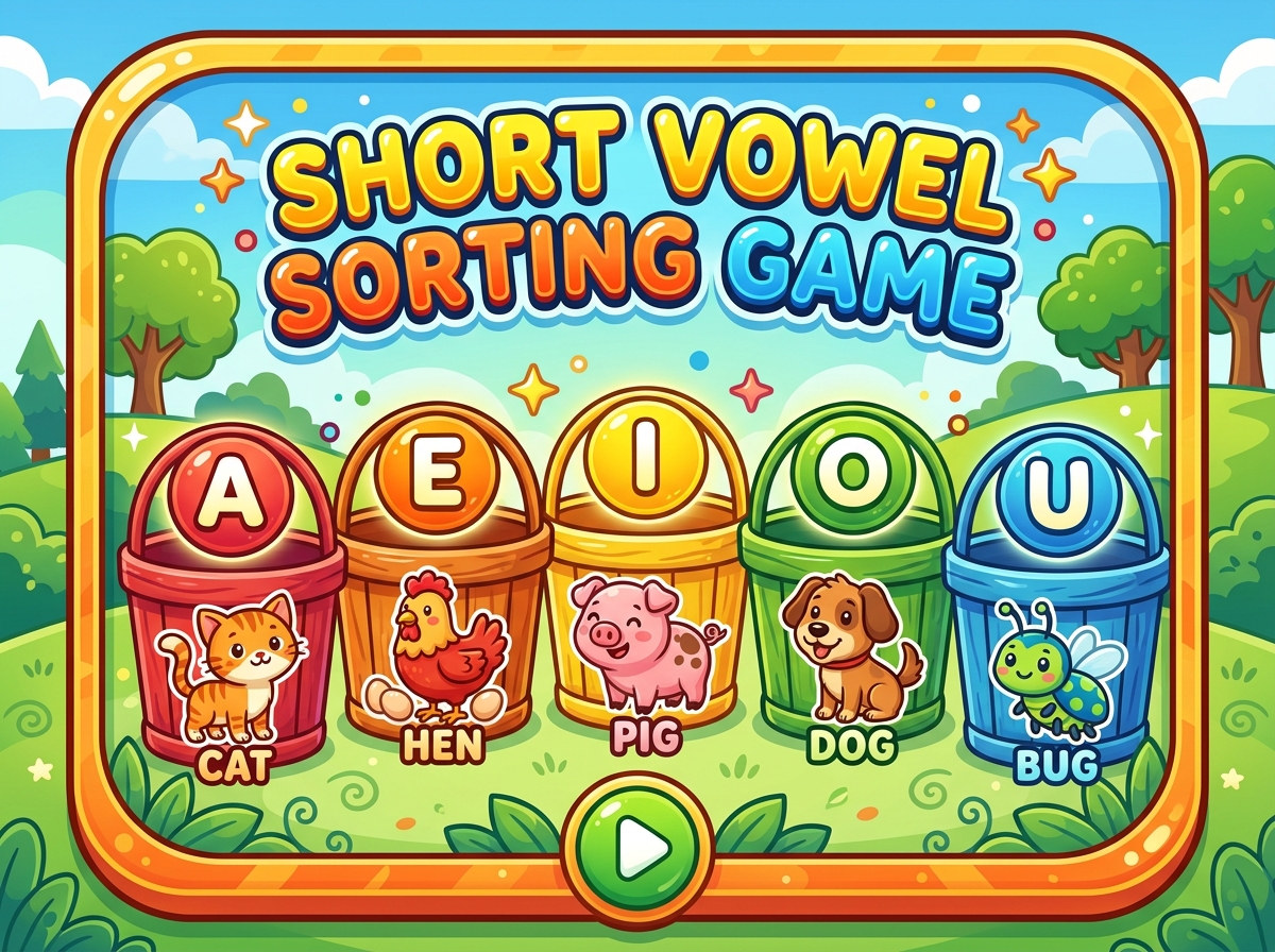 Short Vowel Sorting Game