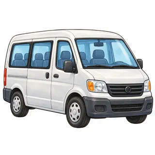 Van illustration for letter V and its beginning sound