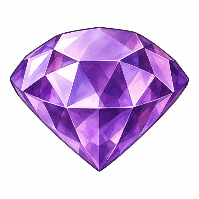 Gem illustration for a short e picture card
