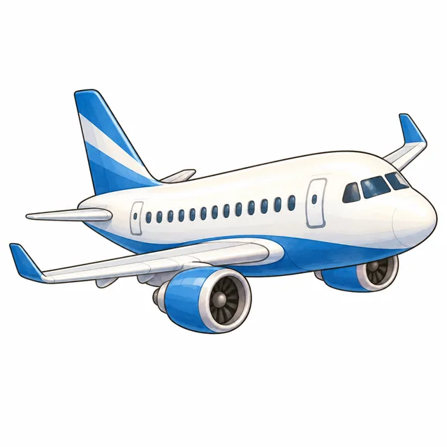 Jet illustration for a short e picture card