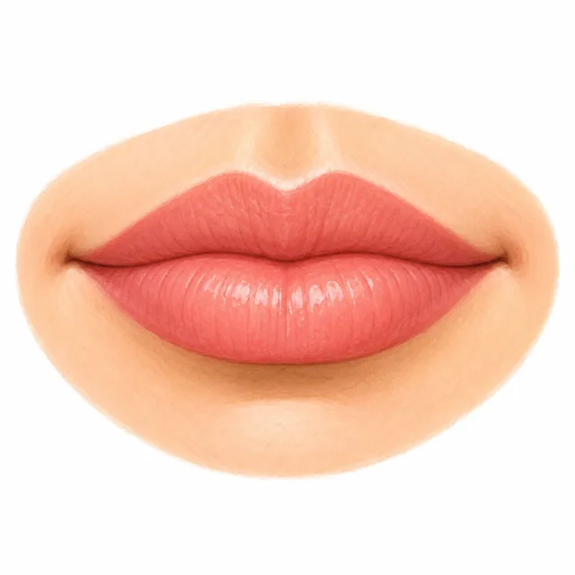 Lip illustration for a short i picture card
