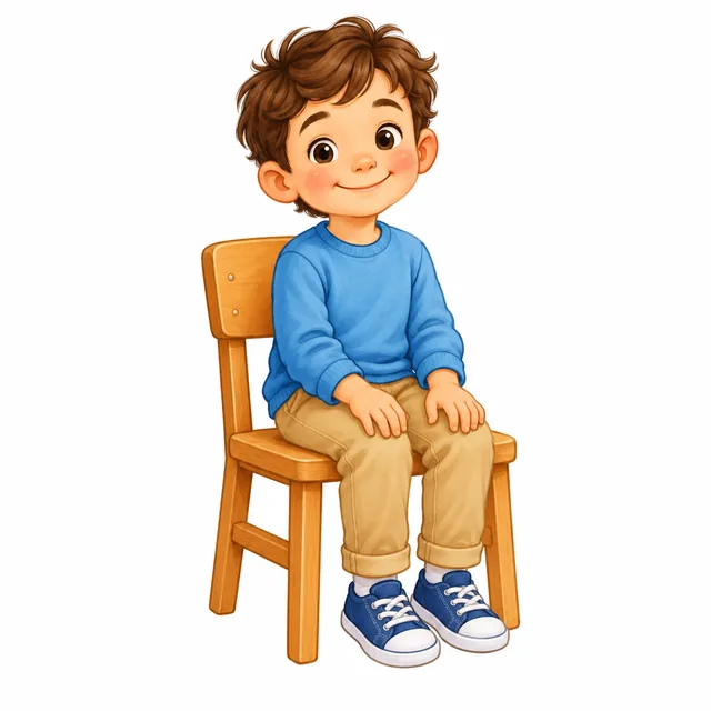 Sit illustration for a short i picture card