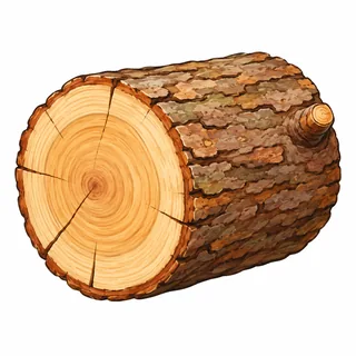 Log illustration for letter L and its beginning sound