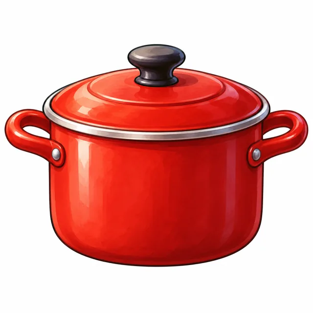 Pot illustration for a short o picture card