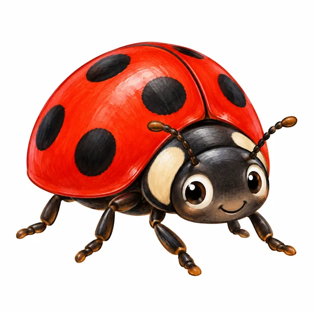 Bug illustration for a short u picture card