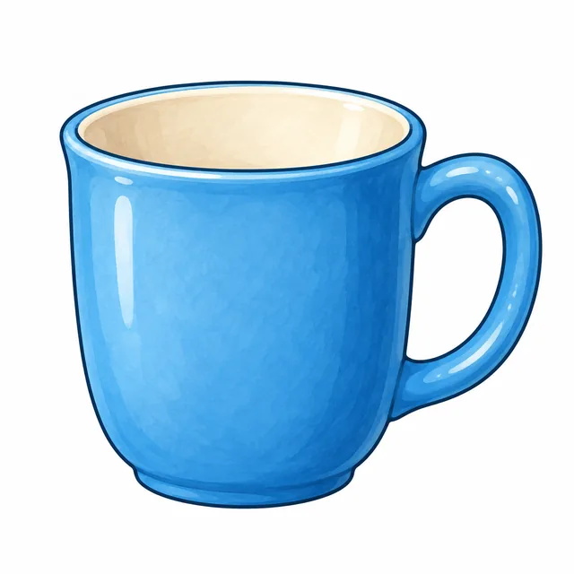 Cup illustration for a short u picture card