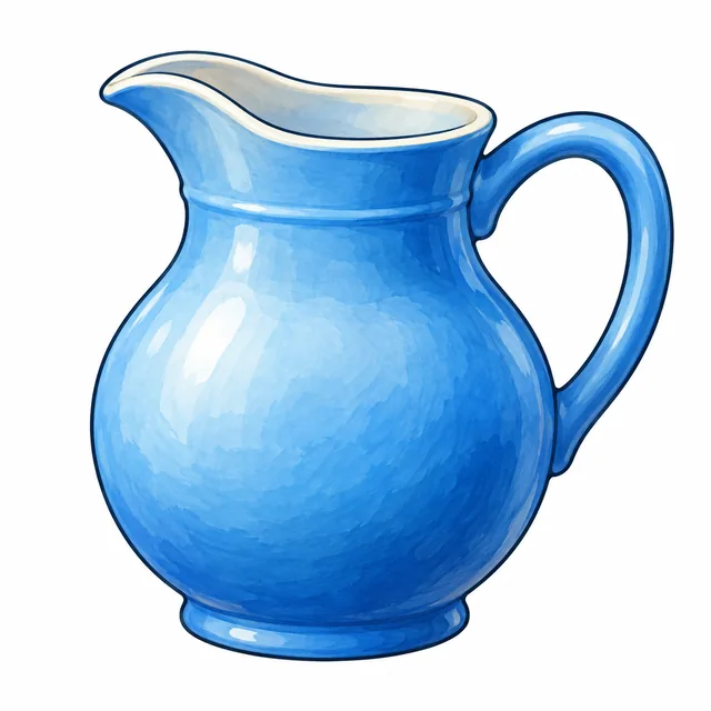 Jug illustration for a short u picture card