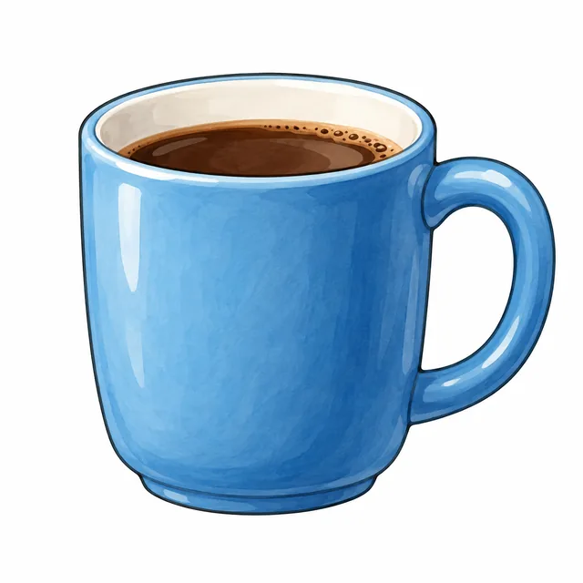Mug illustration for a short u picture card