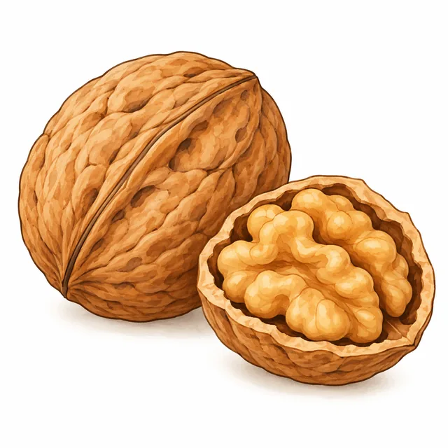 Nut illustration for a short u picture card